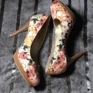 Christian Siriano Floral Heels